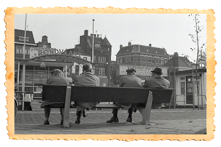 Vintage oud3 foto rederij rembrandt leiden rondvaart